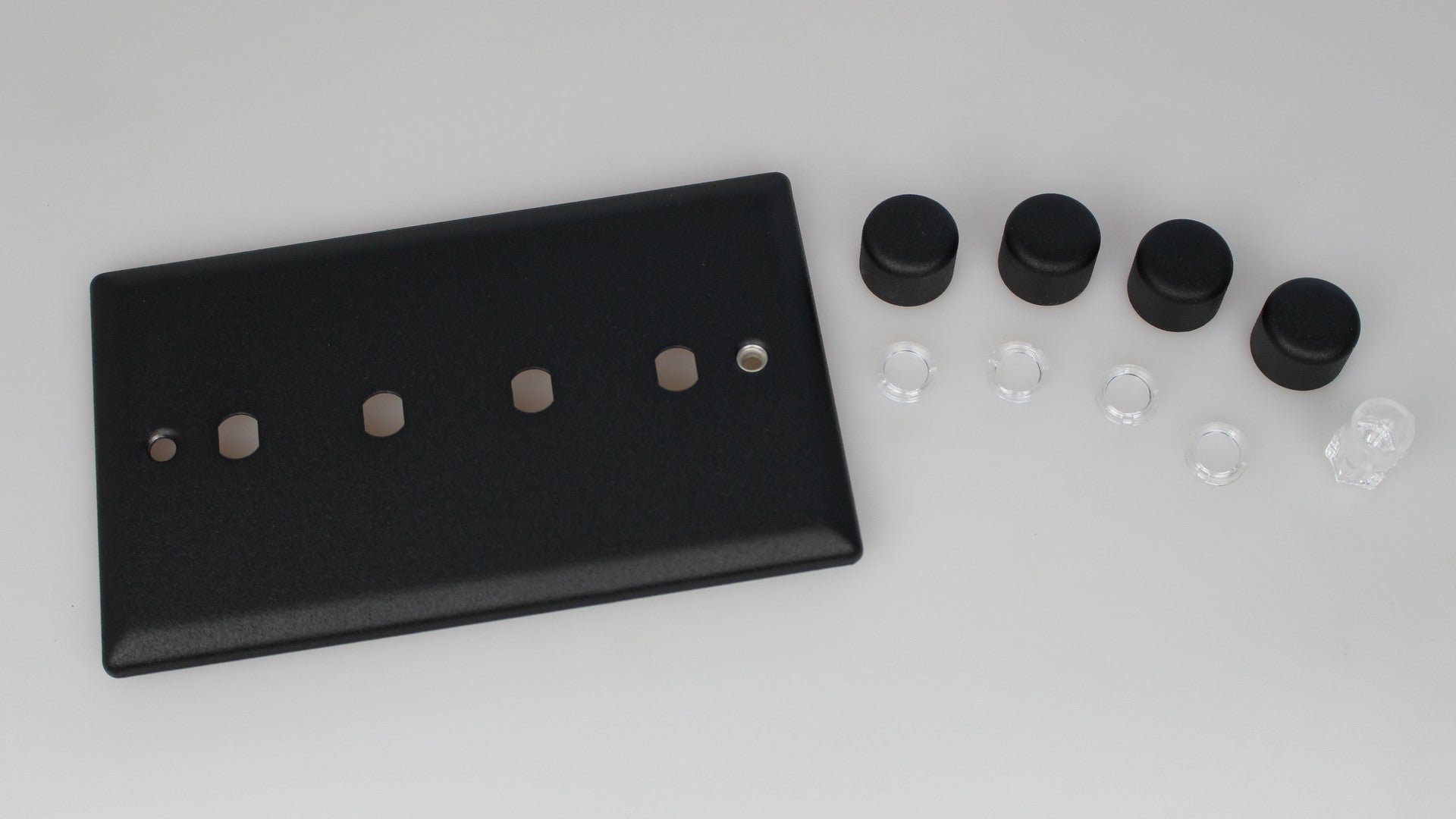 Varilight WYD4.MB Urban Matt Black 4-Gang Dimmer Kit Twin Plate
