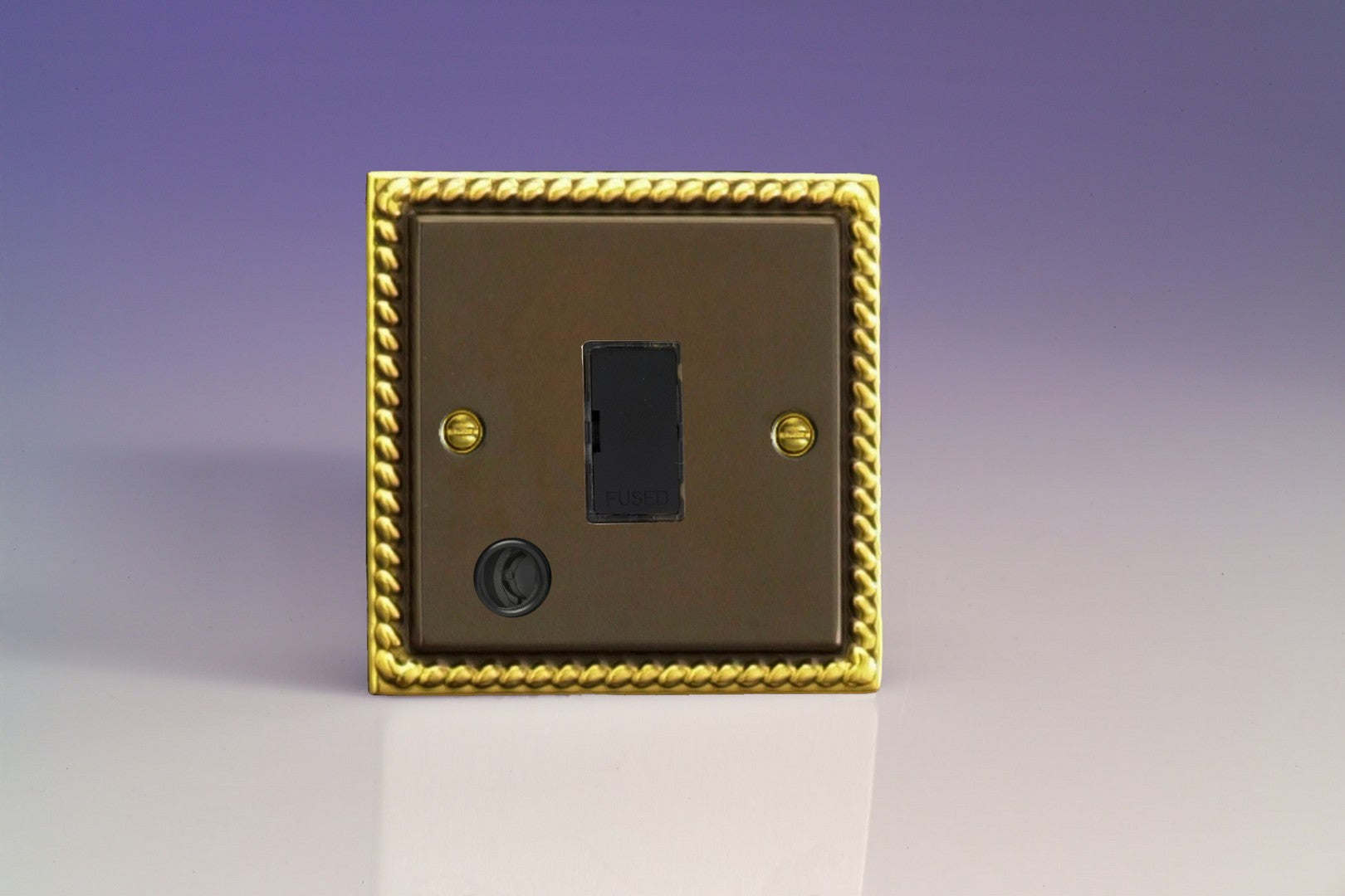 Varilight XA6UFOB Classic Antique Georgian 13A Unswitched Fused Spur + Flex Outlet