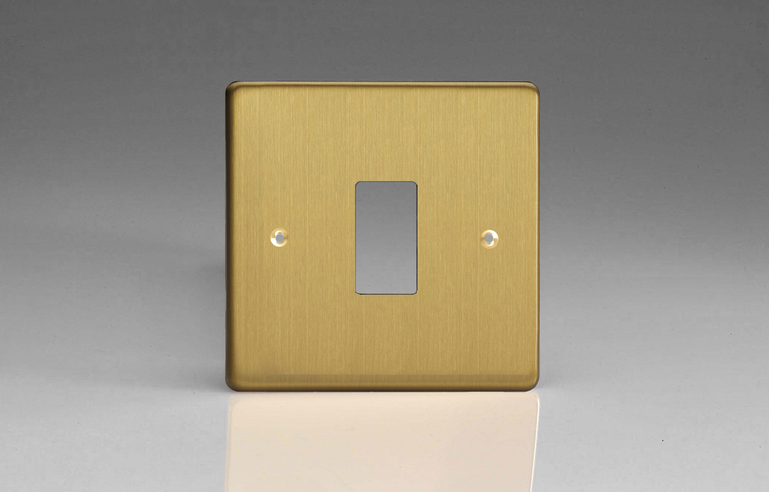 Varilight XDBPG1 PowerGrid Brushed Brass 1-Gang Grid Plate (Single Plate)