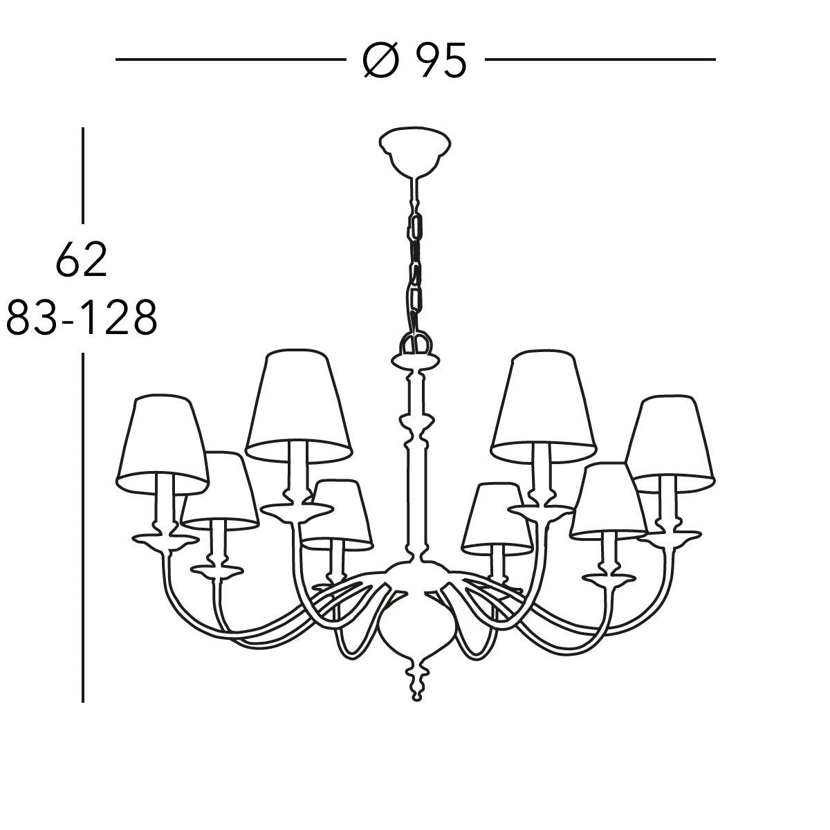 Kolarz 0195.88.4 ASCOT Chandelier