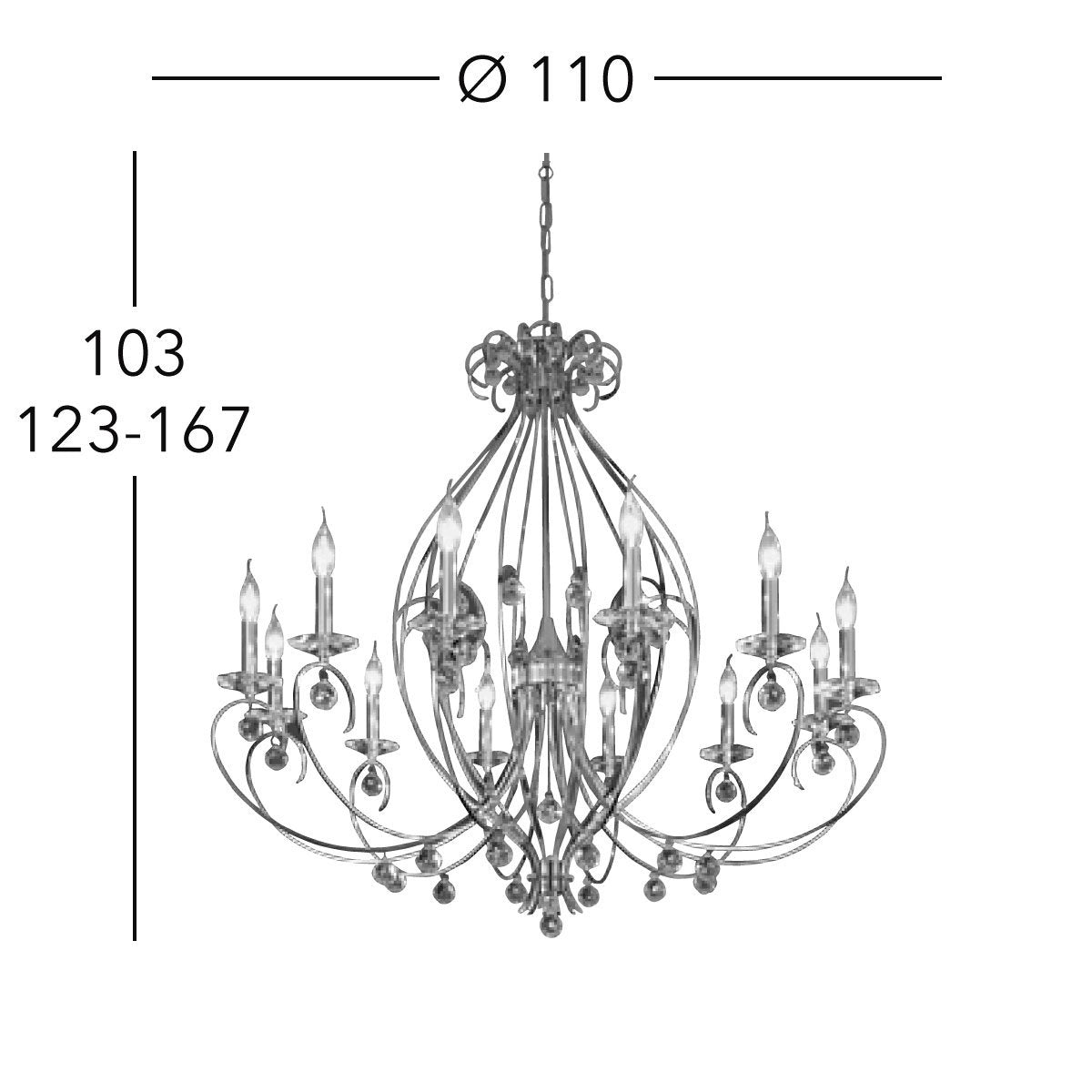 Kolarz 0232.812.5.KpT CARAT Chandelier