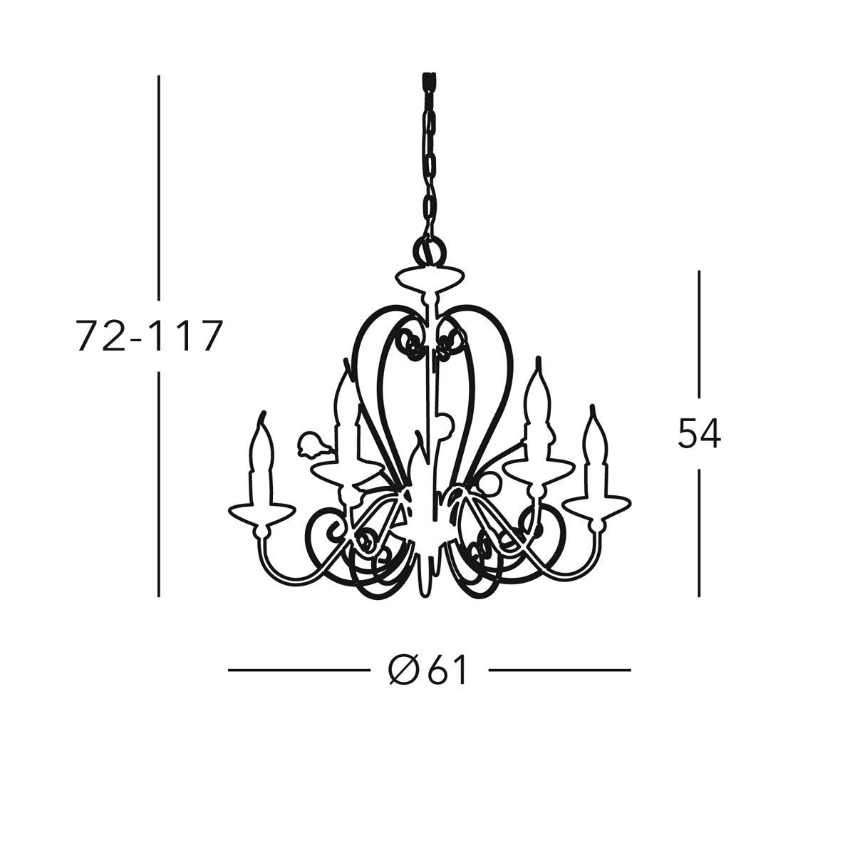 Kolarz 0235.85.YG.KoT ROSSANA Chandelier