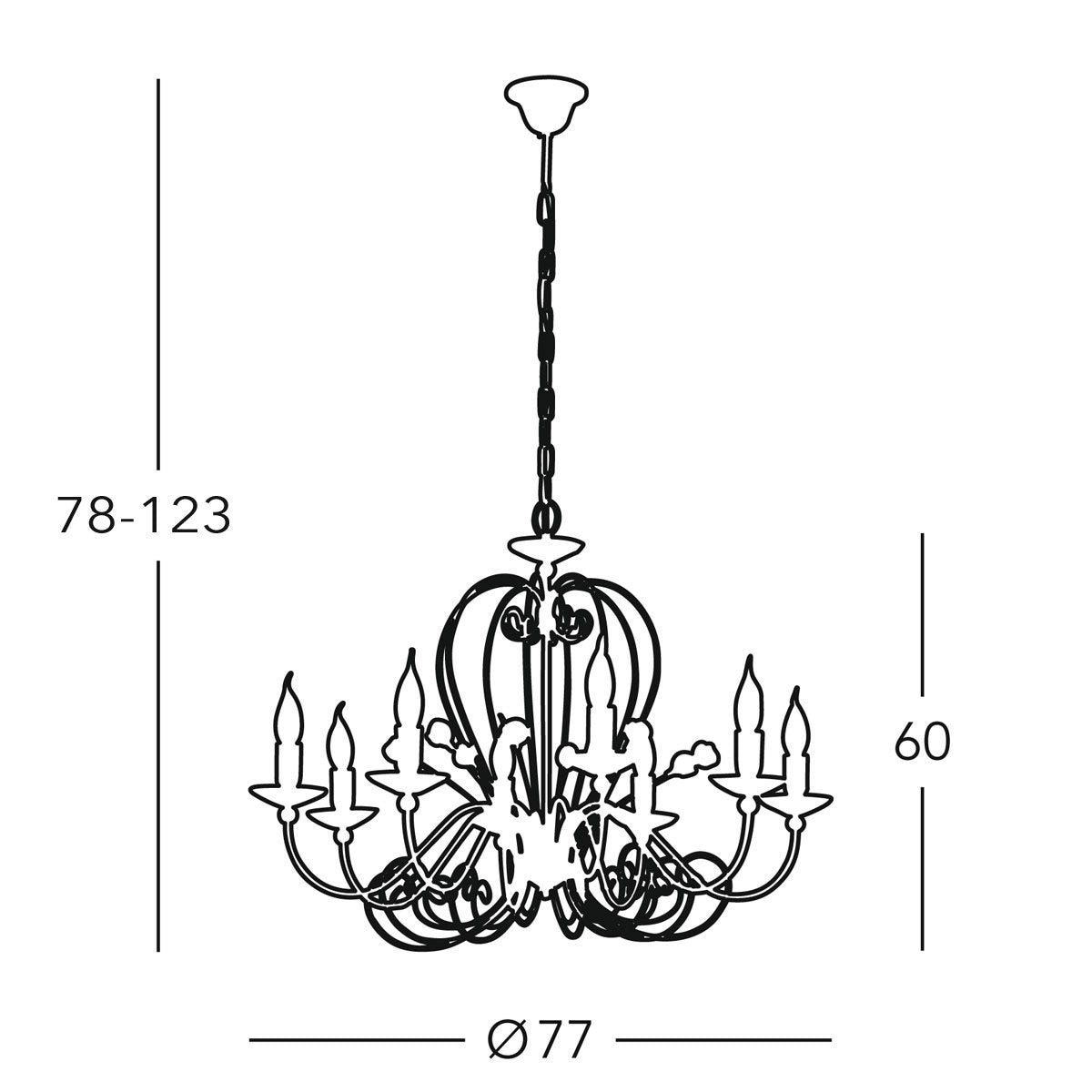 Kolarz 0235.88.YG.KoT ROSSANA Chandelier