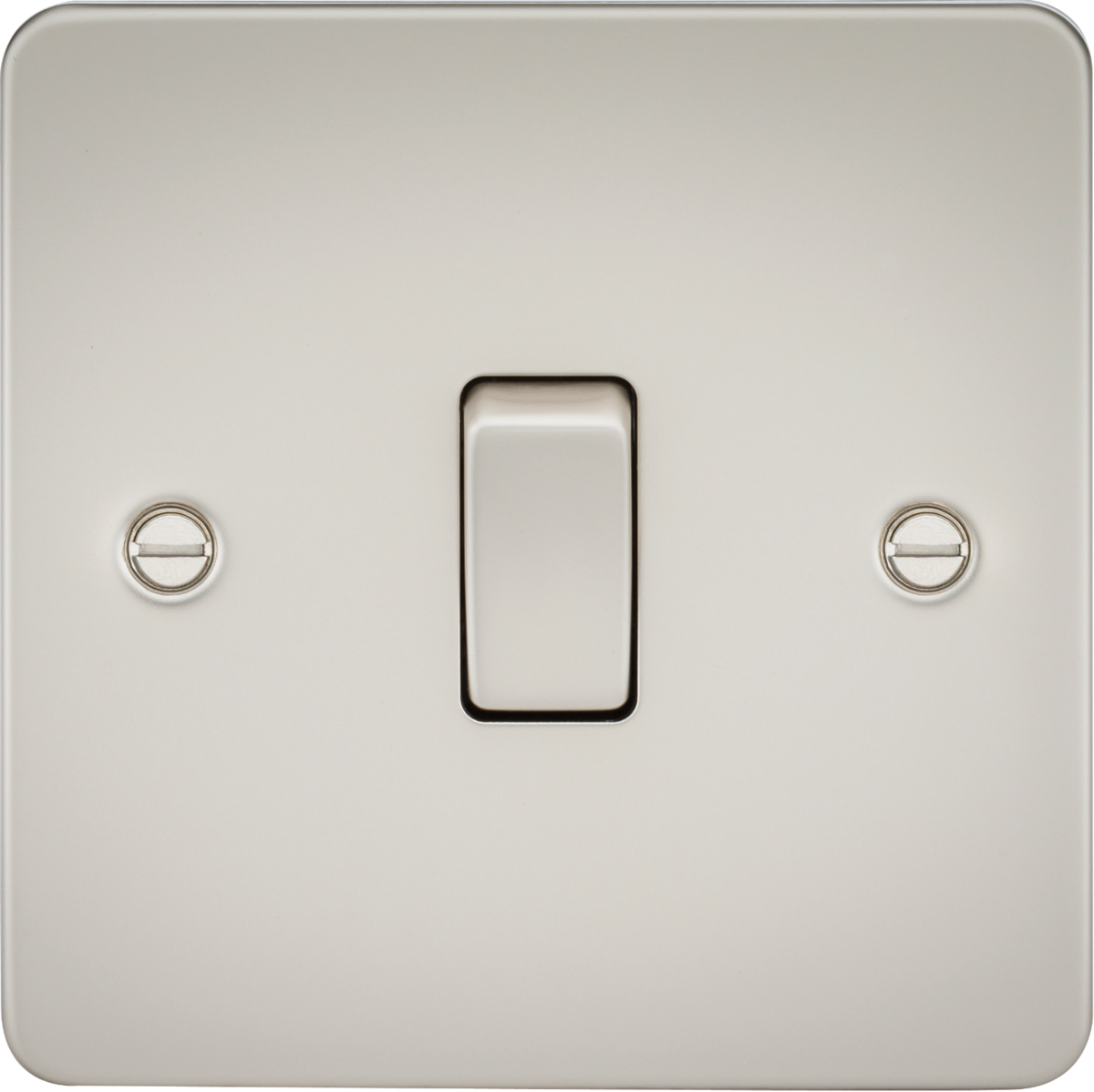 Flat Plate 10AX 1G 2 Way Switch - Pearl