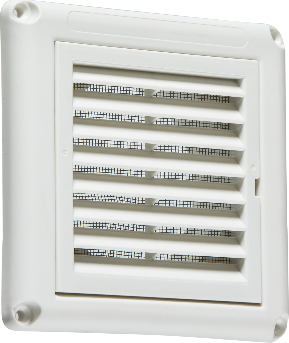 100mm/4 inch Extractor Fan Grille with Fly Screen - White