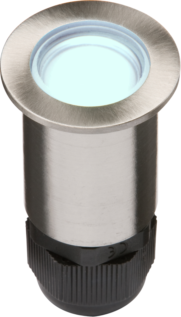 IP67 24V Small Stainless Steel Ground Fitting 4 x Blue LED