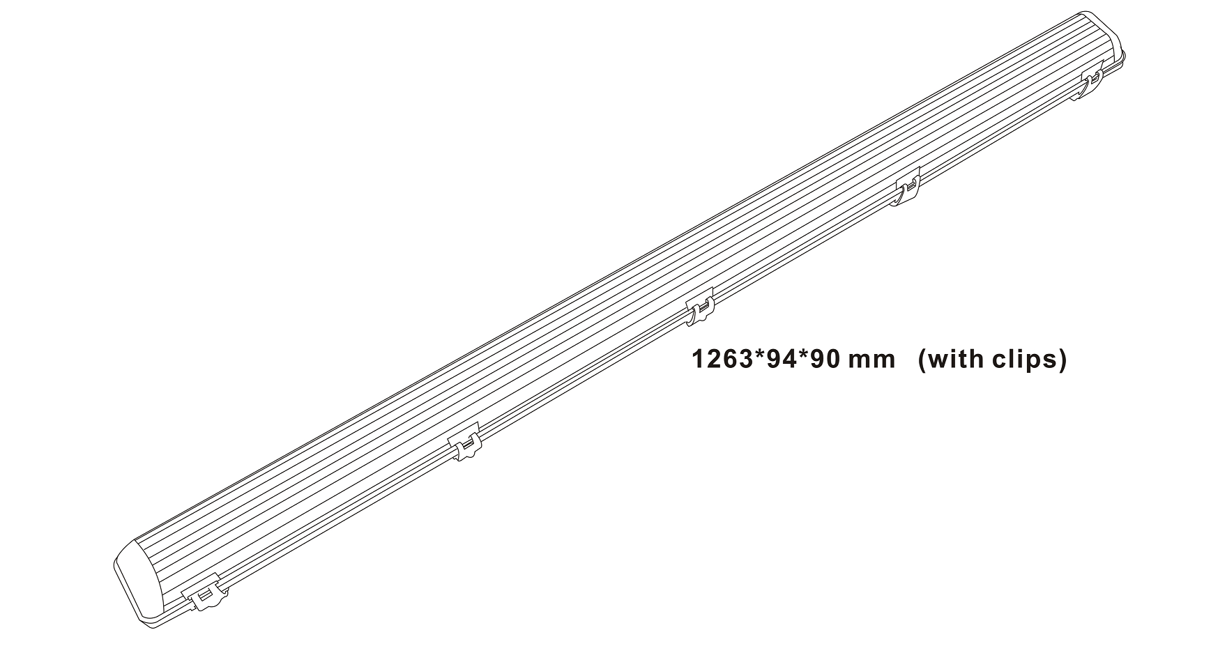 ML Accessories-NCLB14 230V IP65 T8 Single LED Ready Anti Corrosive Fitting (4ft)