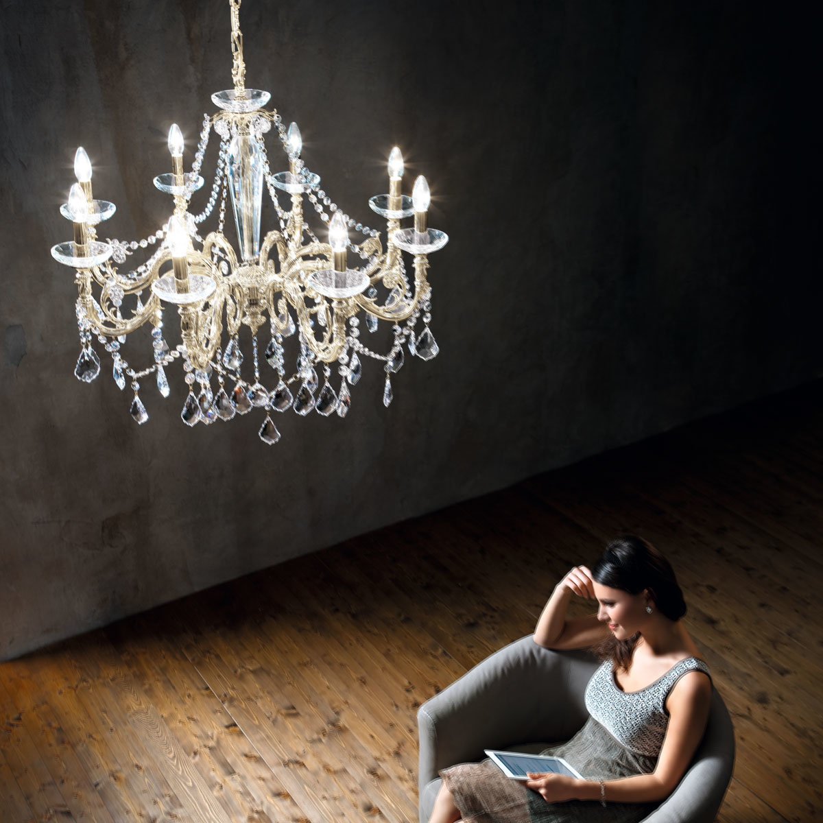 Kolarz 1299.88.5.SpT CONTARINI CRYSTAL Chandelier