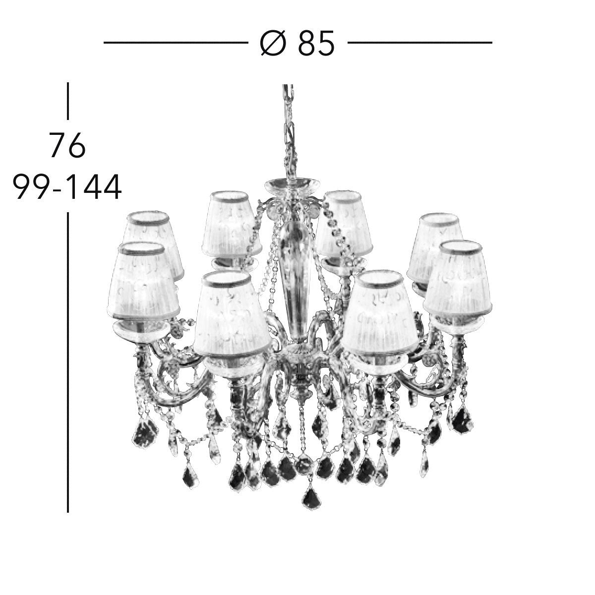 Kolarz 1299.88.5.SpT CONTARINI CRYSTAL Chandelier