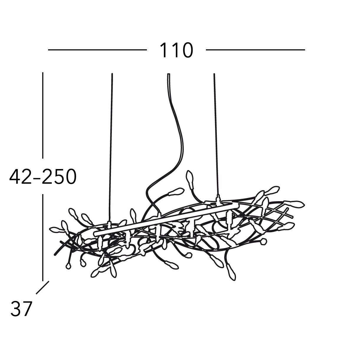 Kolarz 1307.85.3 TWISTER Pendant Light