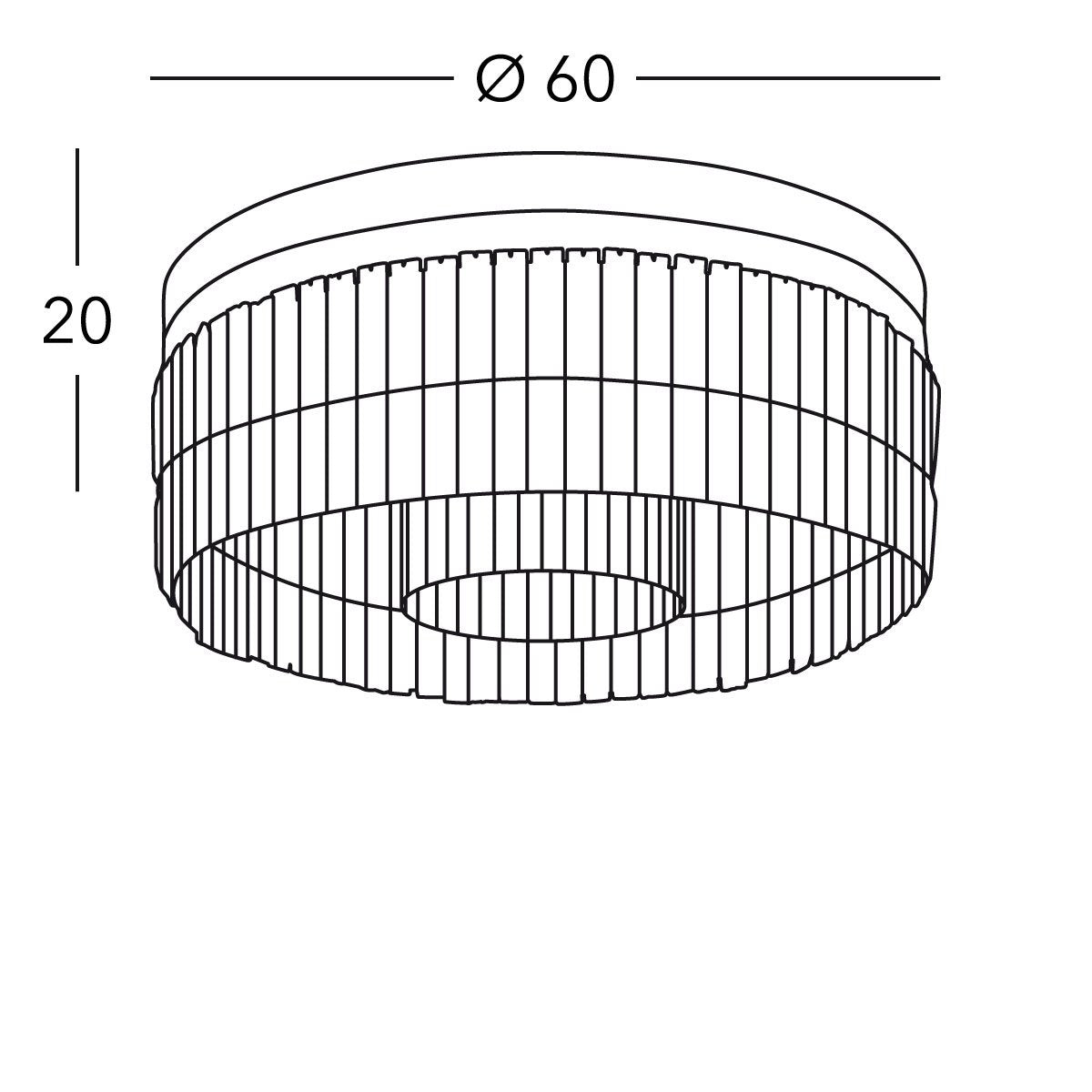 Kolarz 1344.112.3.P1.KpTGn PRISMA Ceiling Light