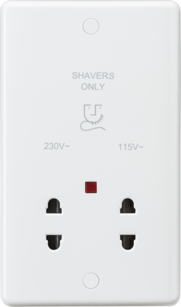 Dual Voltage Shaver Socket with Neon