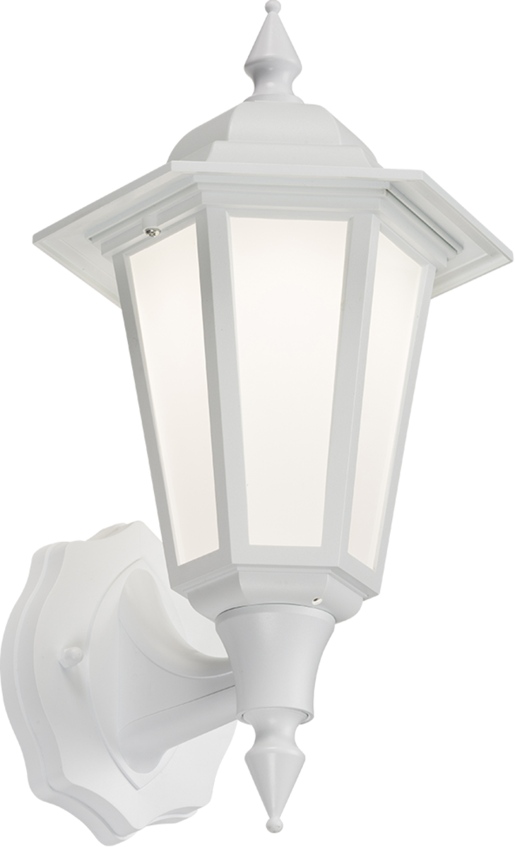 230V IP54 8W LED Wall Lantern - White