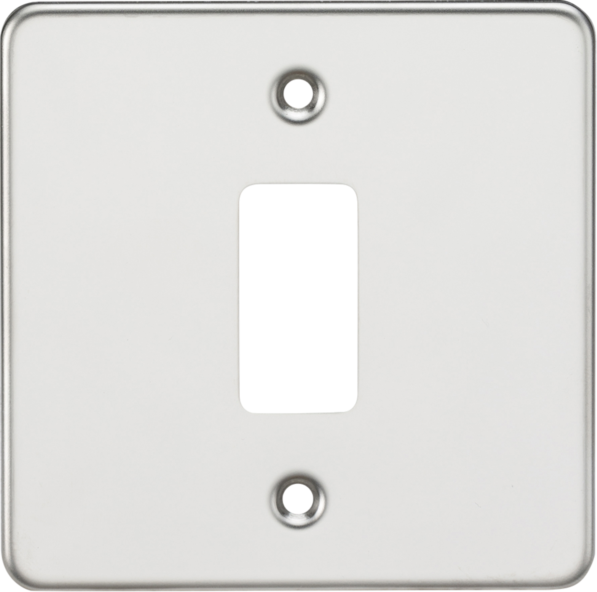 Flat plate 1G grid faceplate - polished chrome