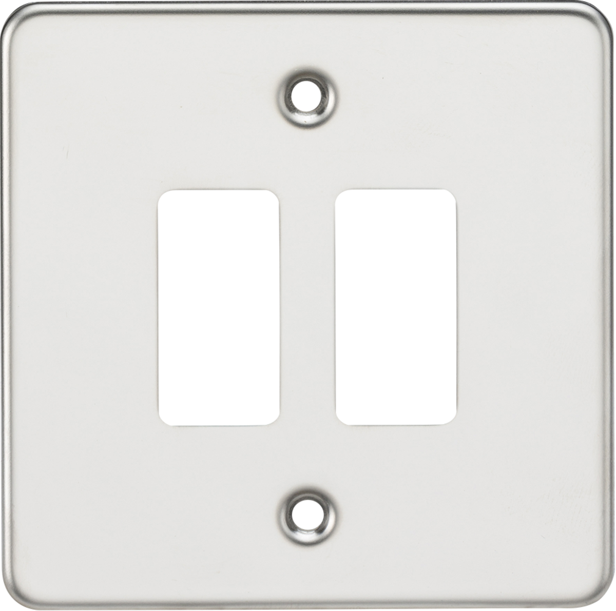 Flat plate 2G grid faceplate - polished chrome