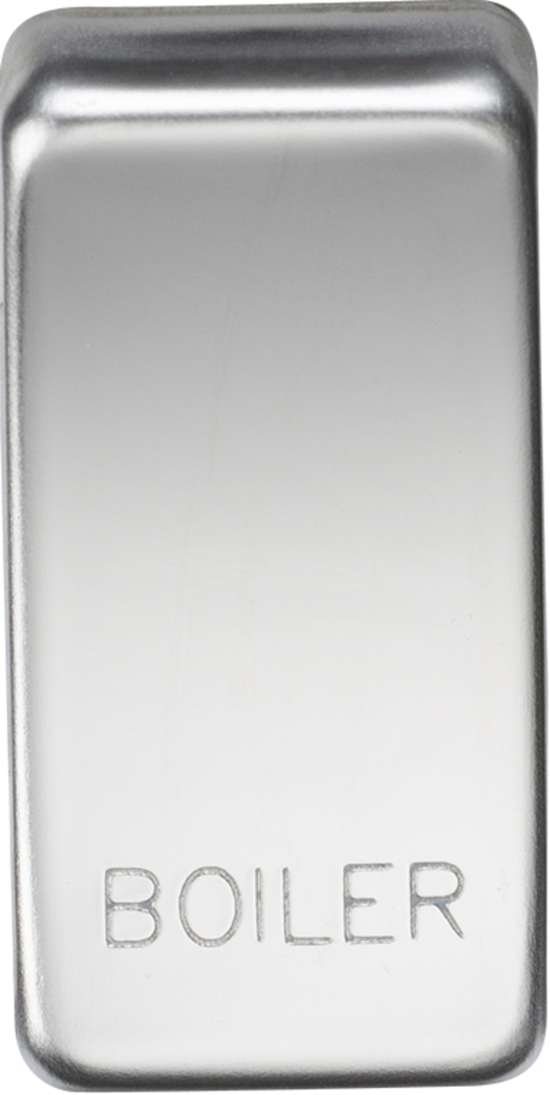 Switch cover "marked BOILER" - polished chrome