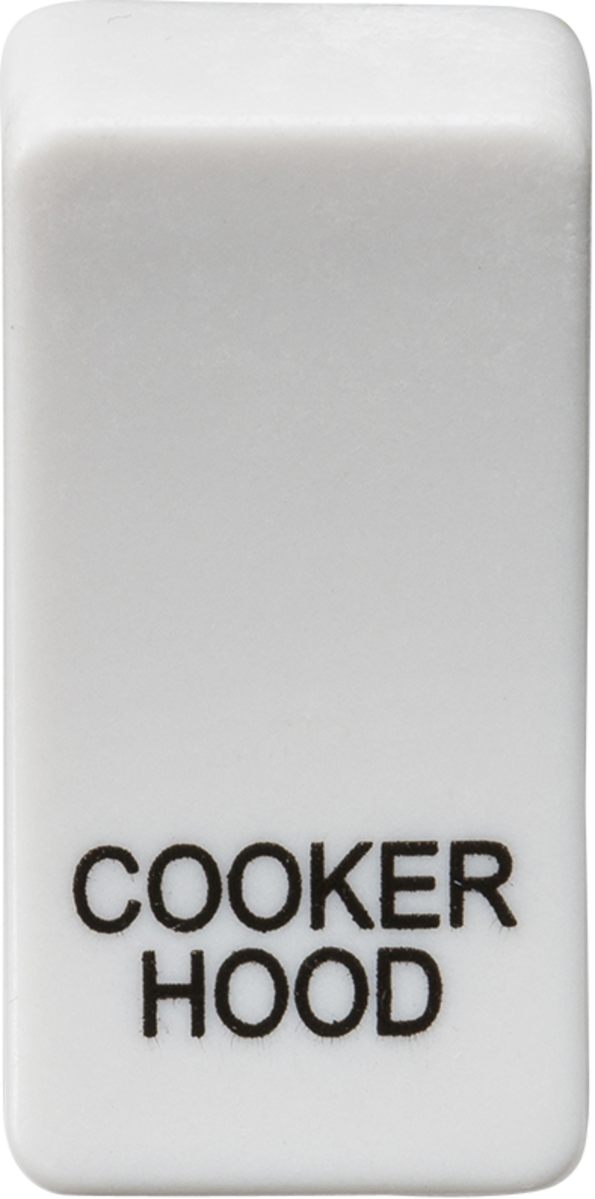 Switch cover "marked COOKER HOOD" - white