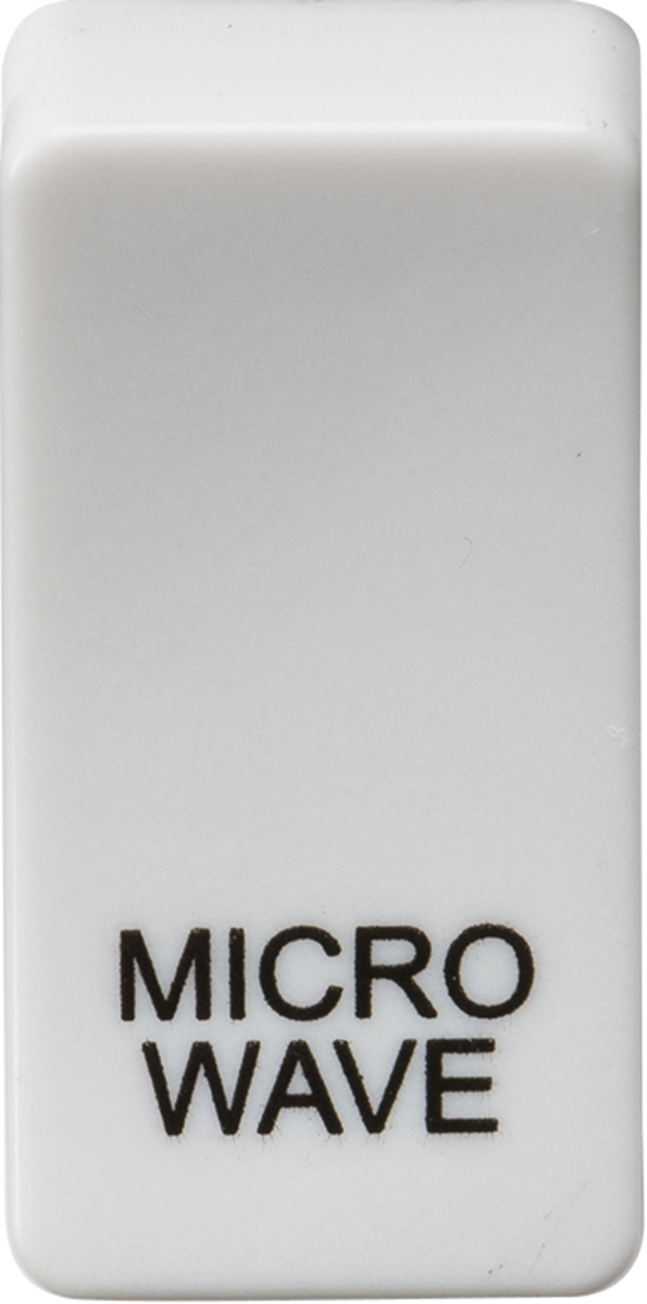 Switch cover "marked MICROWAVE" - white