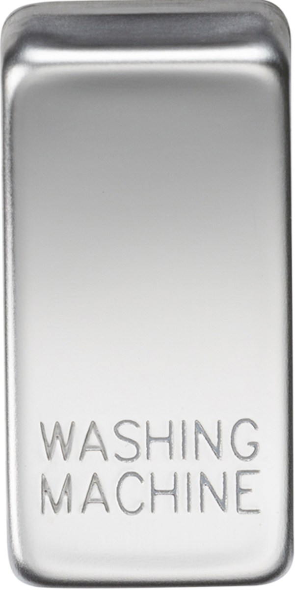 Switch cover "marked WASHING MACHINE" - polished chrome