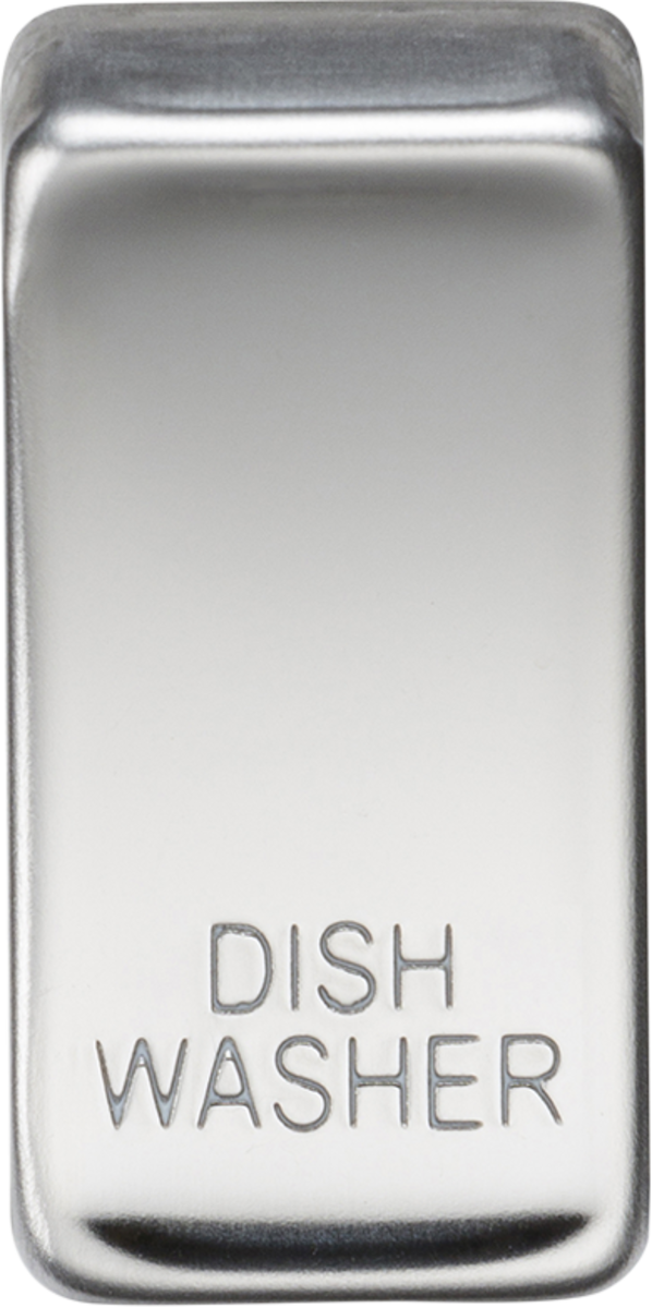 Switch cover "marked DISHWASHER" - polished chrome