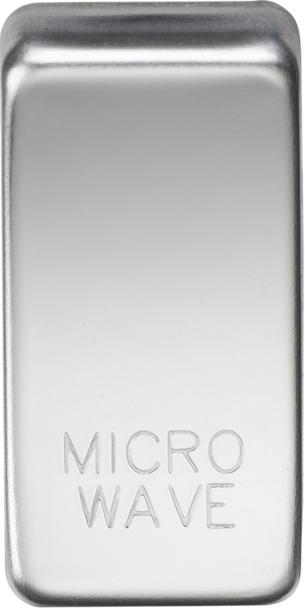 Switch cover "marked MICROWAVE" - polished chrome