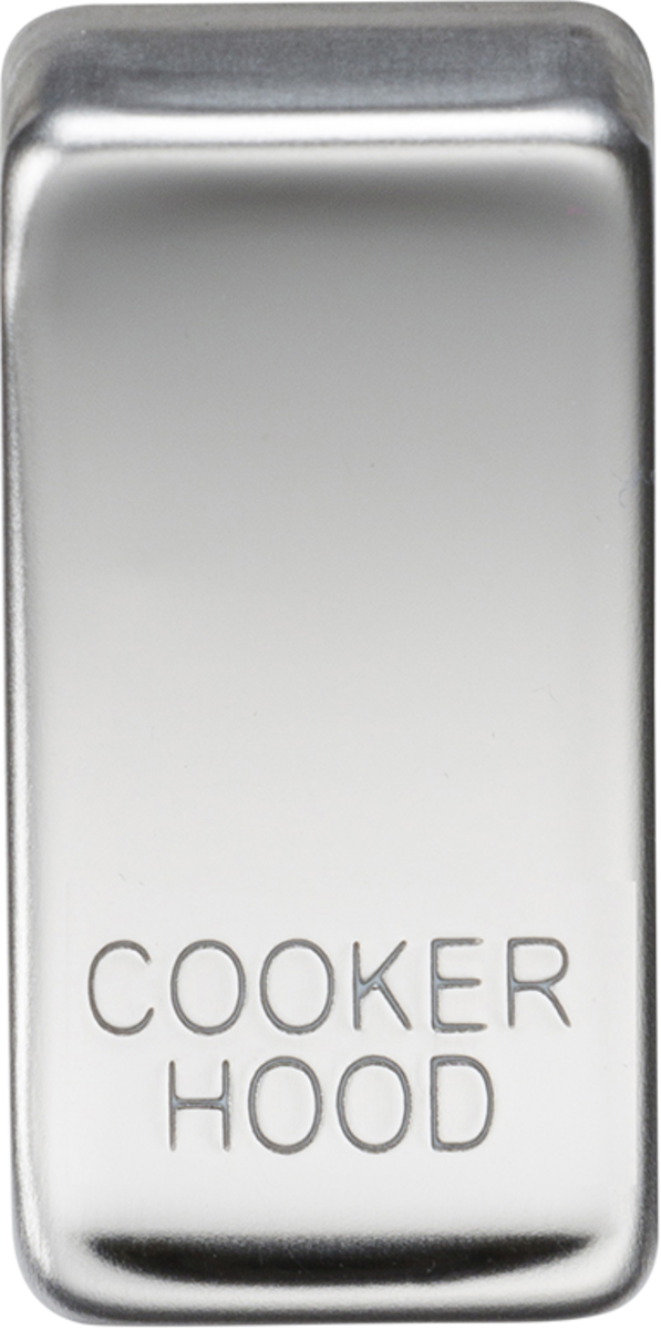 Switch cover "marked COOKER HOOD" - polished chrome