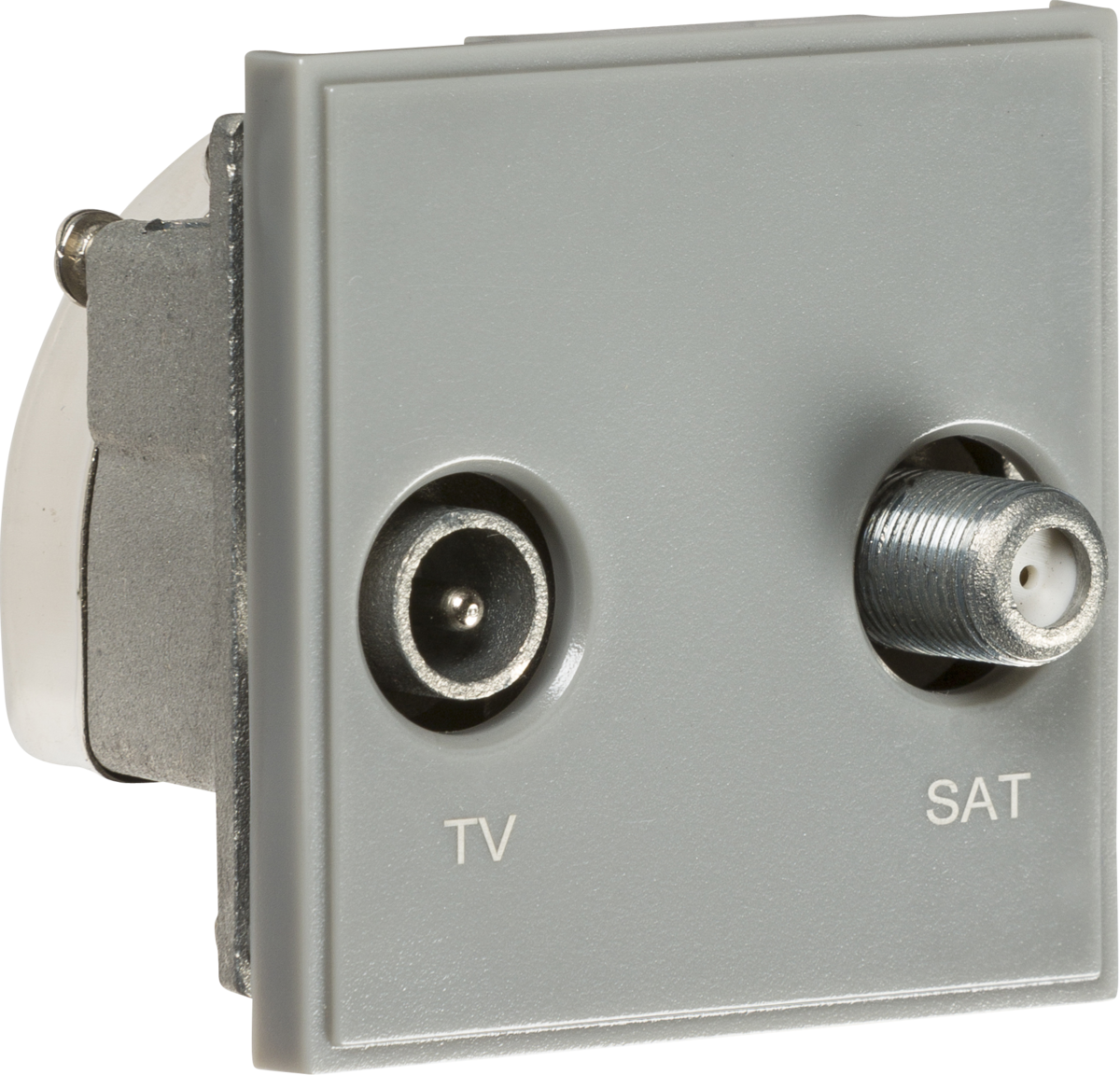 Diplexed TV /SAT TV Outlet Module 50 x 50mm - Grey