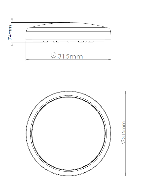 ML Accessories-BT14CTEMA 230V IP65 14W CCT LED Emergency Bulkhead with Corridor Function