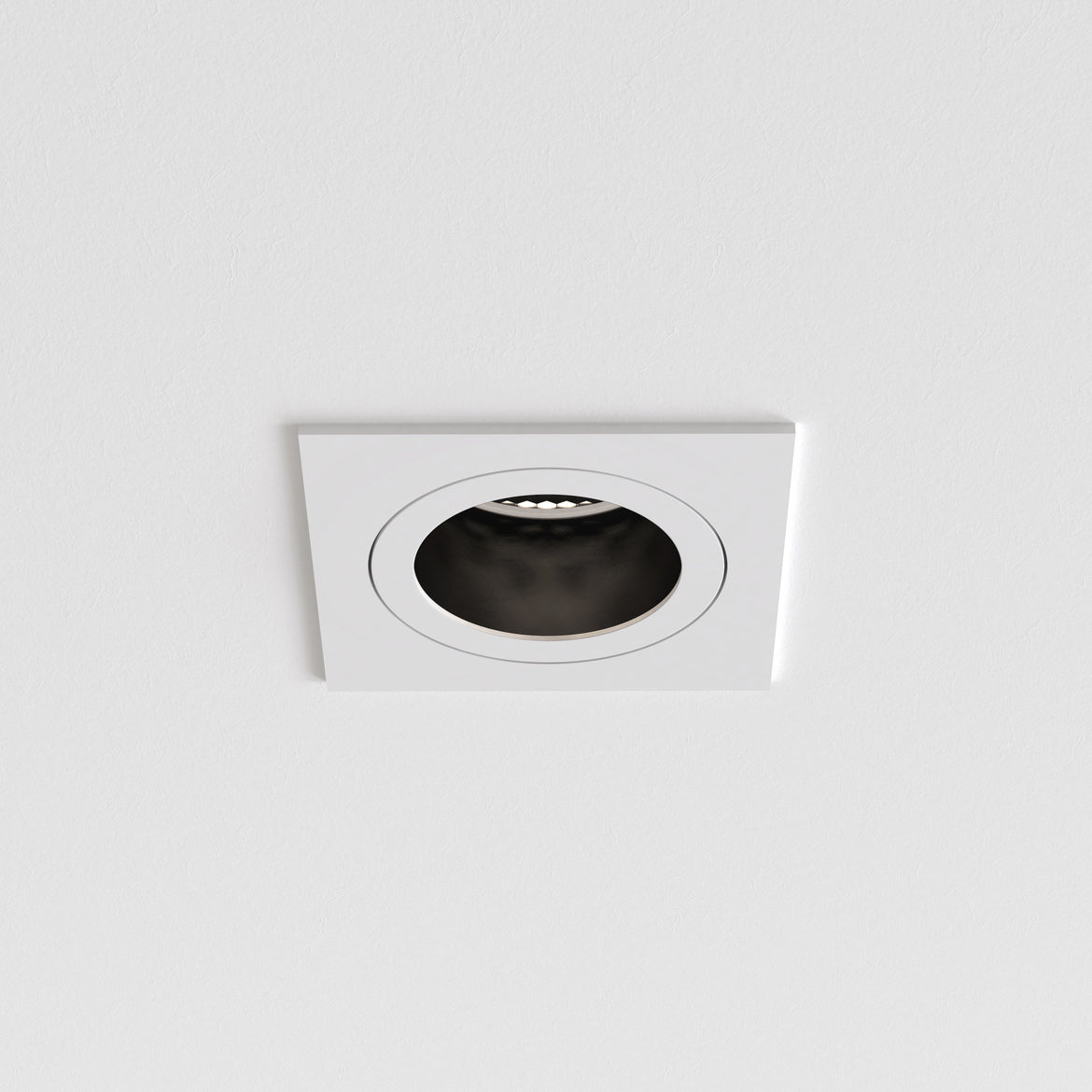 Pinhole Slimline Square Fixed Fire-Rated IP65 Matt White