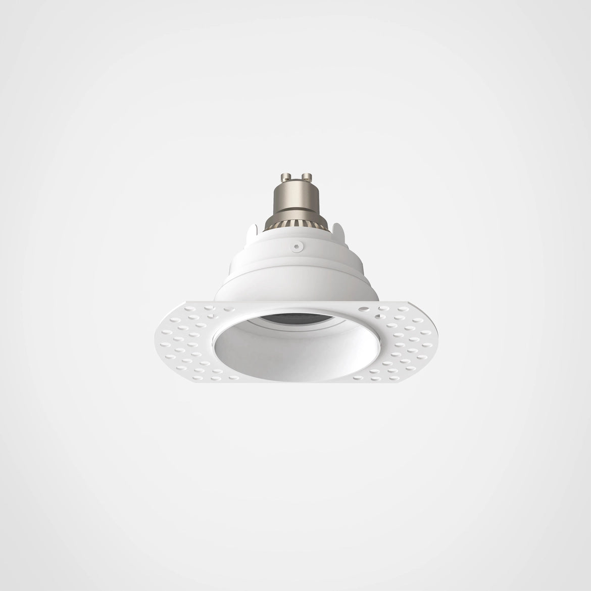 Trimless Slimline Round Adjustable Fire-Rated Matt White