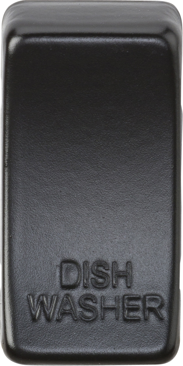 Switch cover "marked DISHWASHER" - matt black
