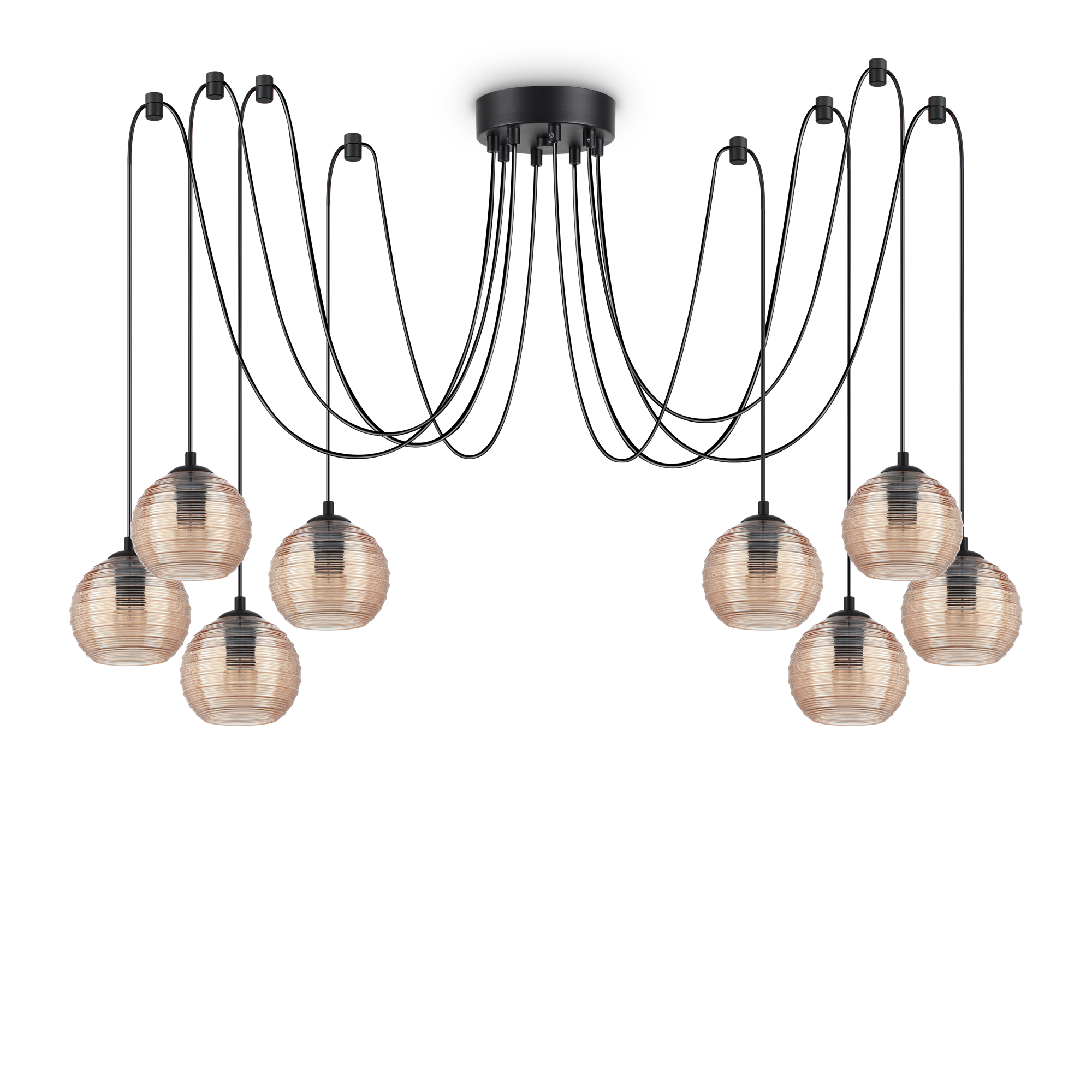 Ideal Lux 241173,Category_Pendants,MODERNO,Finish_ RIGA SP8 AMBRA