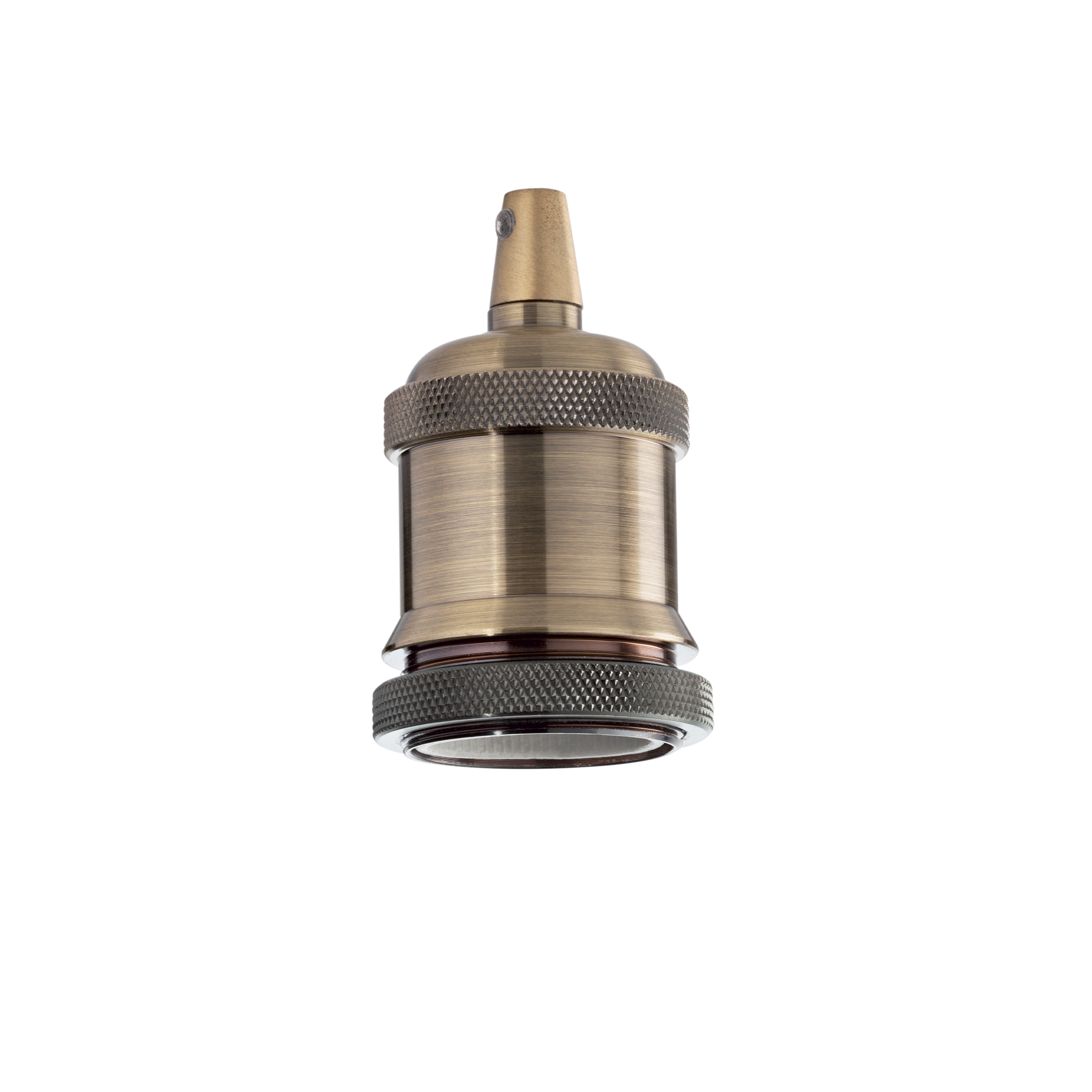 Ideal Lux 249216,Category_Accessories,ACCESSORI,Finish_ PORTALAMPADA E27 GHIERA OTTONE BRUNITO