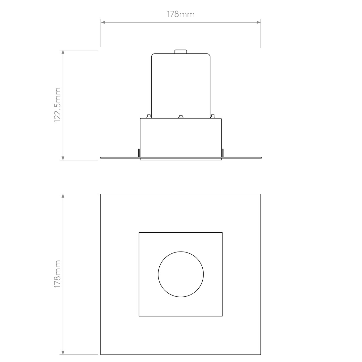 Trimless Square Matt White