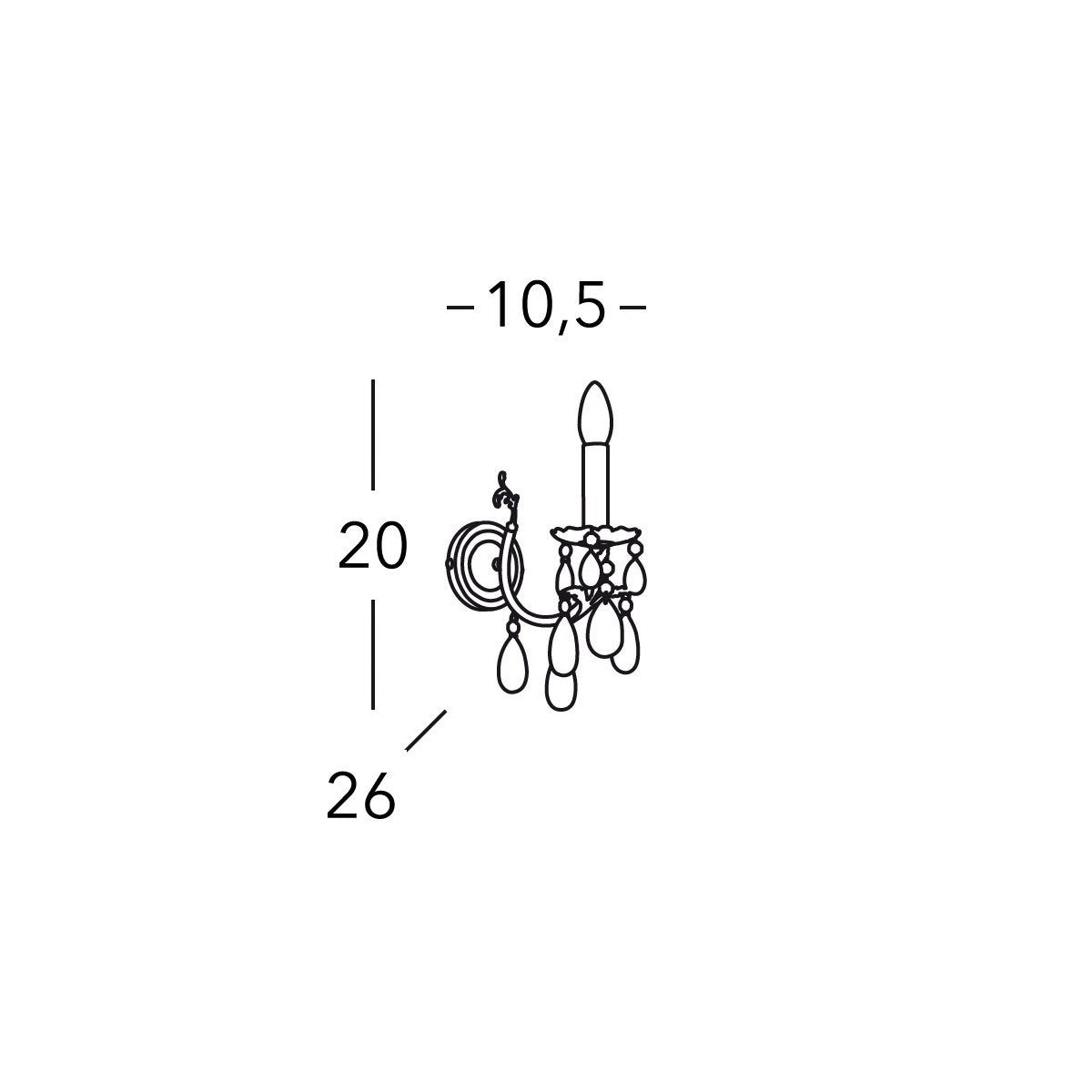 Kolarz 3003.61.3.KoT/aq21 VICTORIA 2 Wall Light