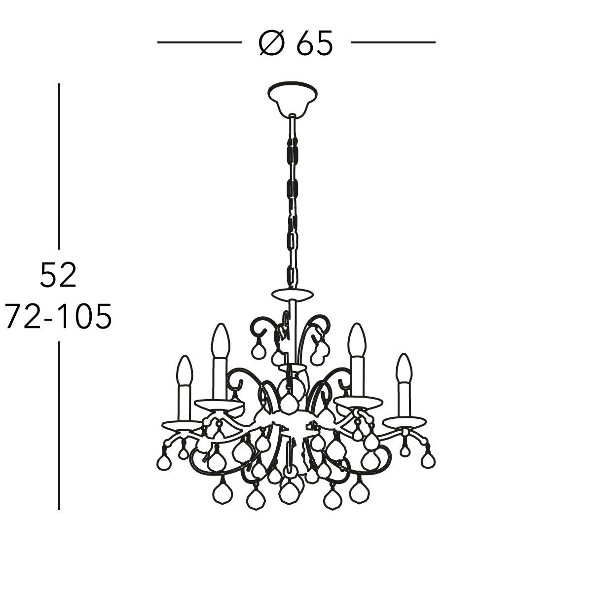 Kolarz 3234.85.3.WKpT/aq70 CARMEN 2 Chandelier