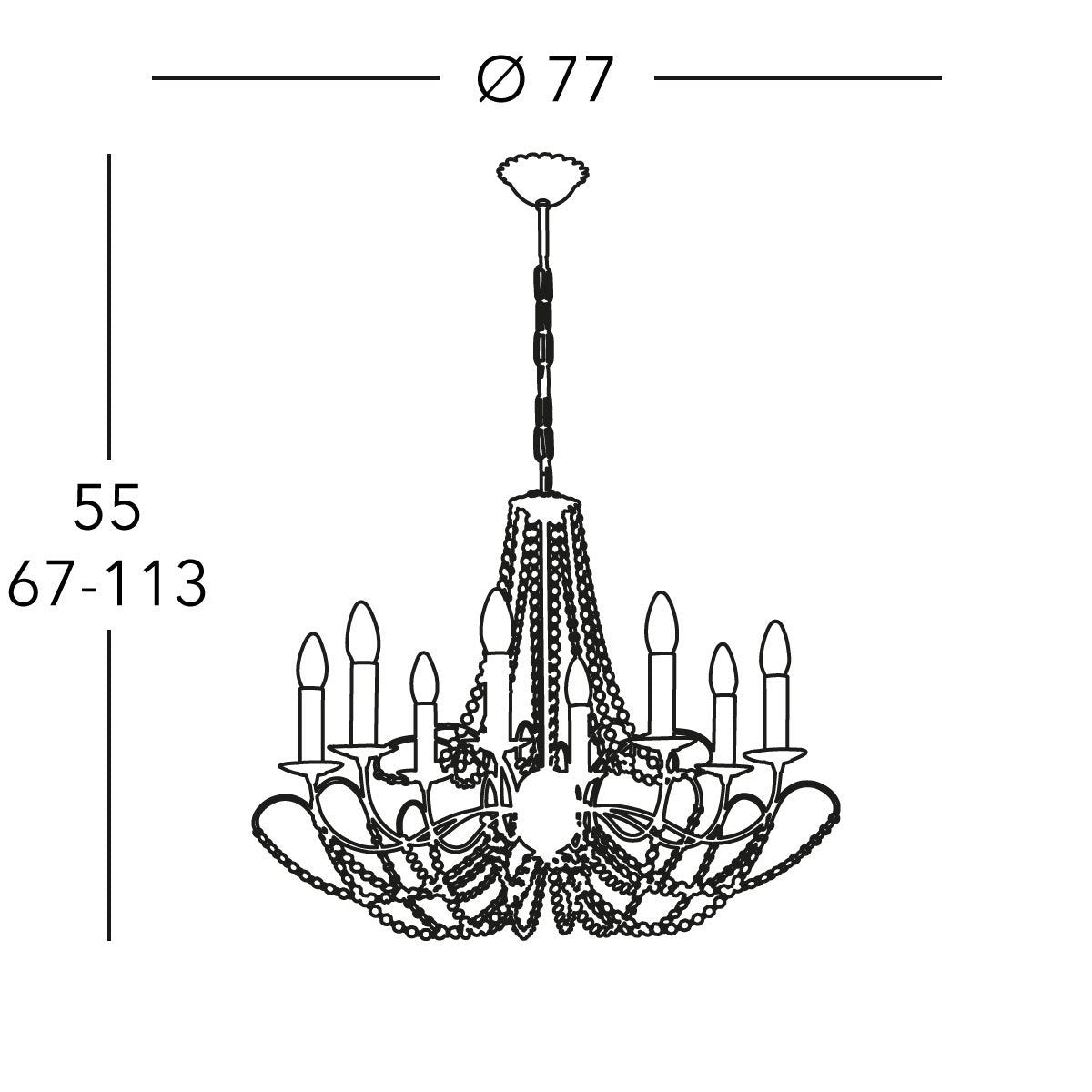 Kolarz 3354.88.3.KoT/al99 BALLERINA 2 Chandelier