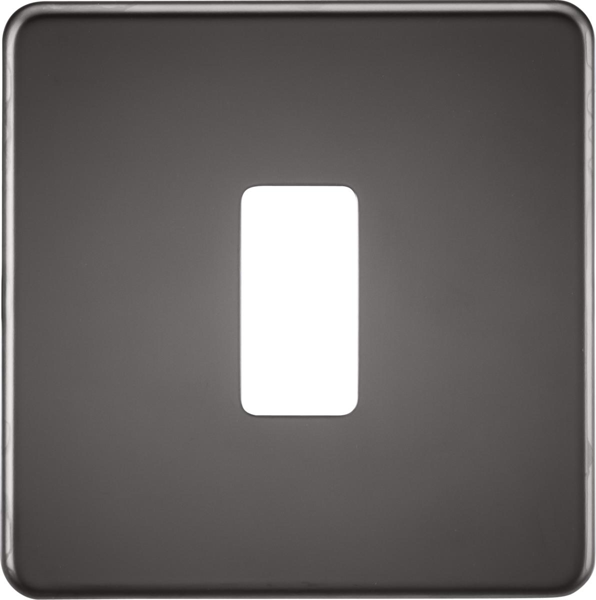 Screwless 1G grid faceplate - black nickel
