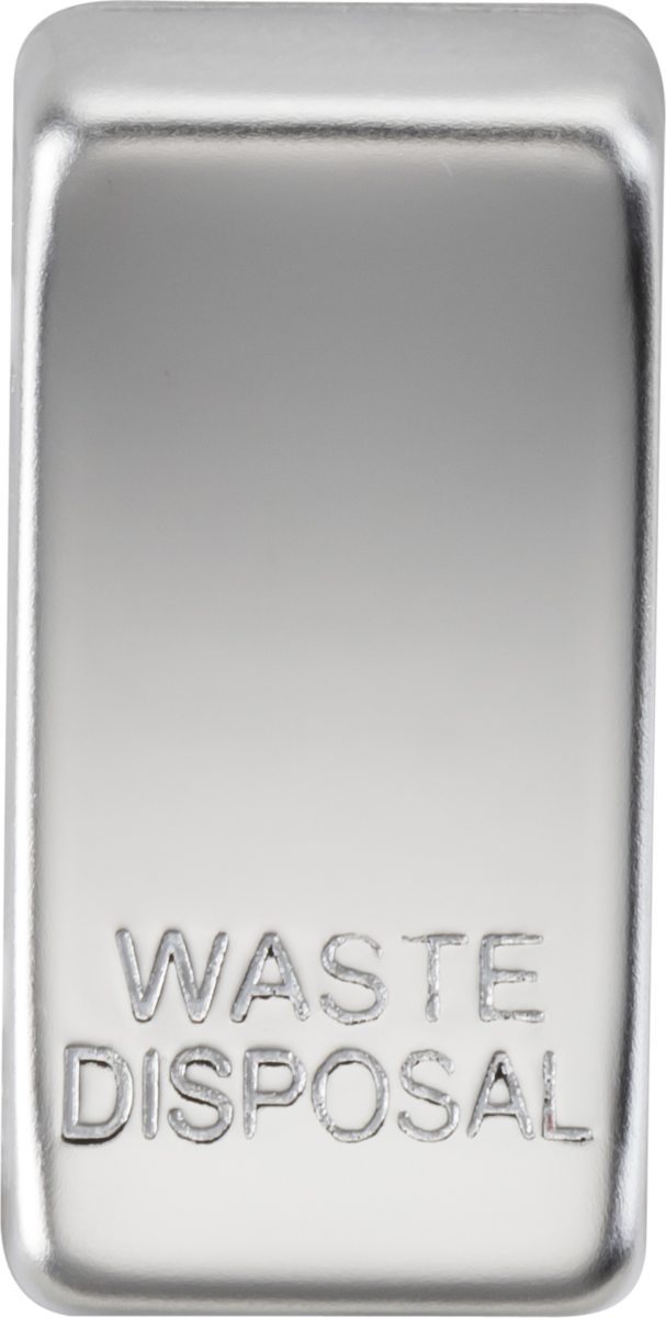 Switch cover "marked WASTE DISPOSAL" - polished chrome