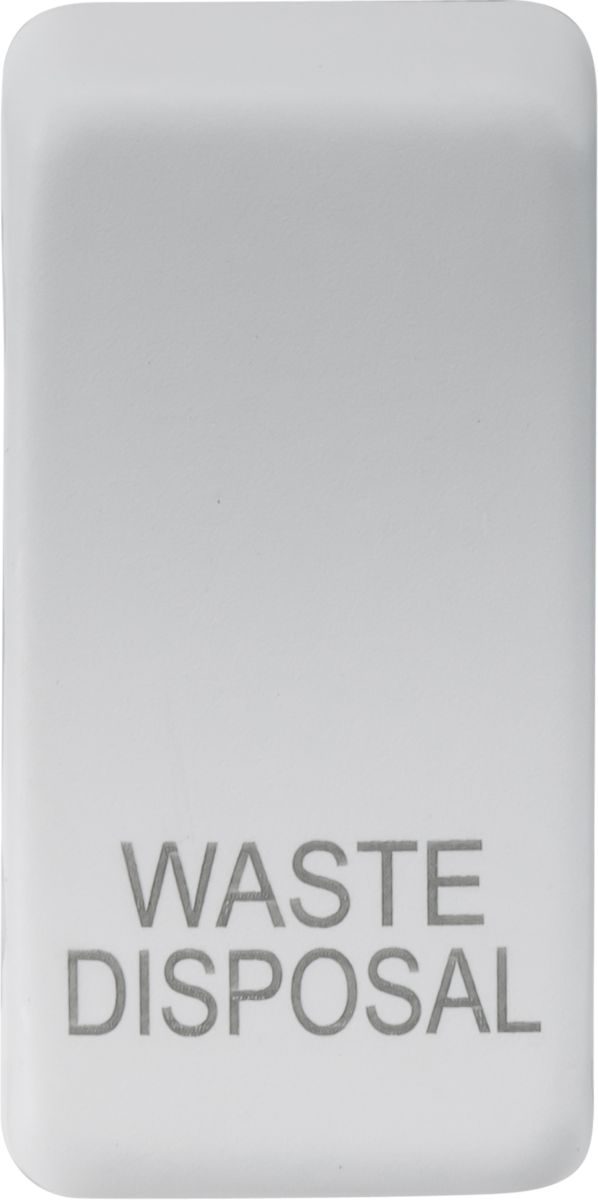 Switch cover "marked WASTE DISPOSAL" - matt white