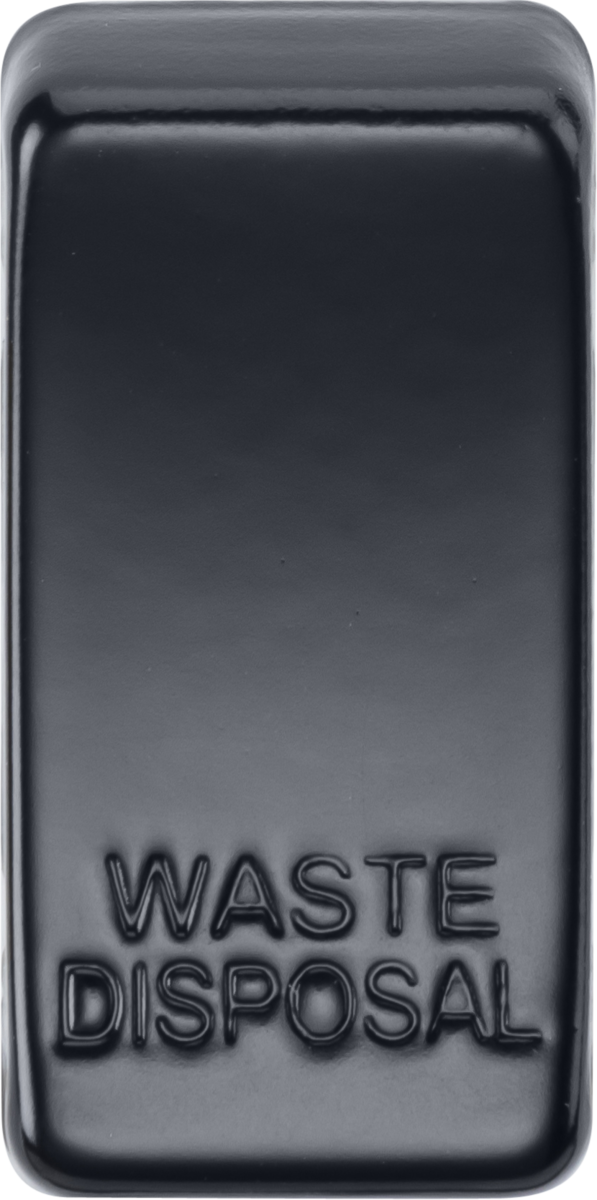 Switch cover "marked WASTE DISPOSAL" - matt black