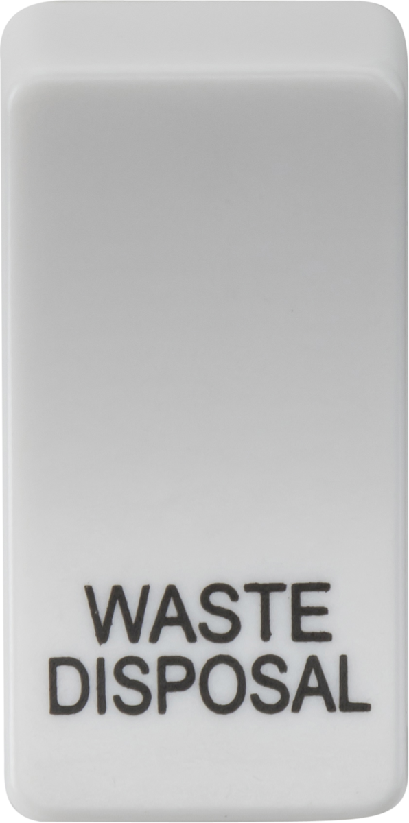 Switch cover "marked WASTE DISPOSAL" - white