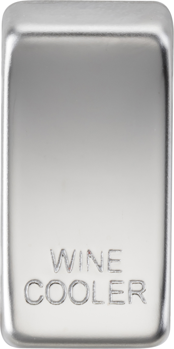 Switch cover "marked WINE COOLER" - polished chrome