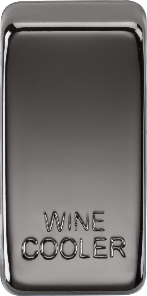 Switch cover "marked WINE COOLER" - black nickel