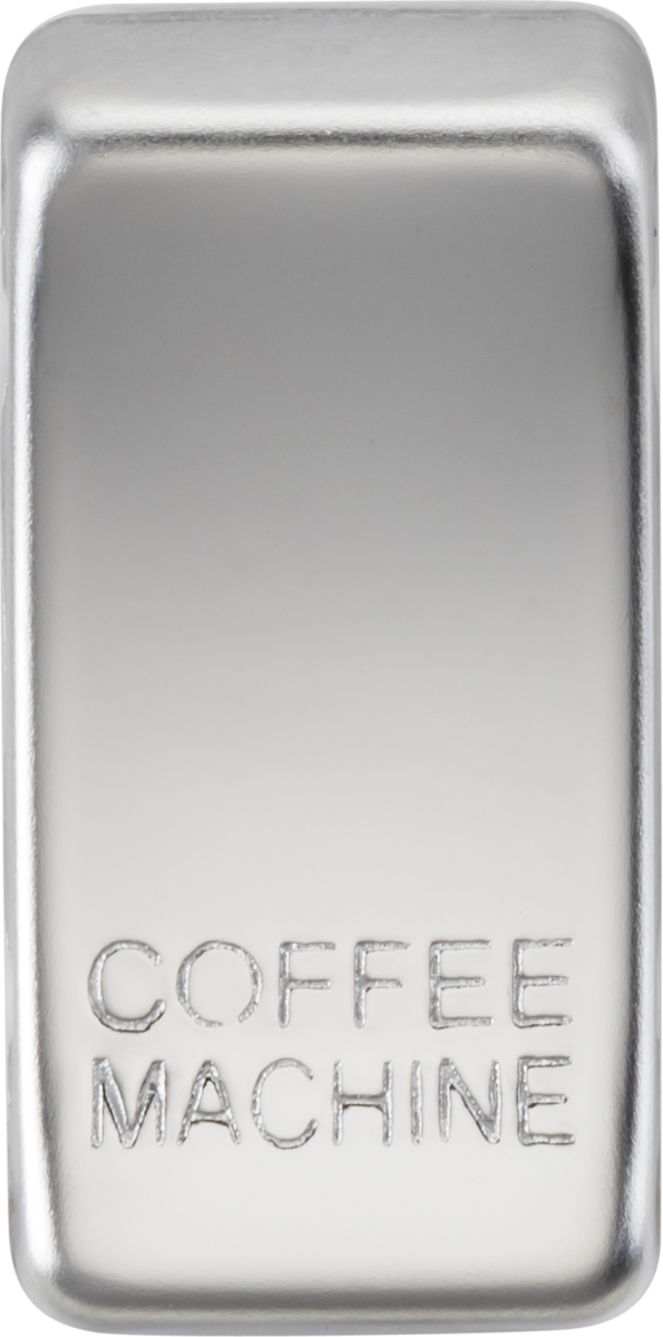 Switch cover "marked COFFEE MACHINE" - polished chrome