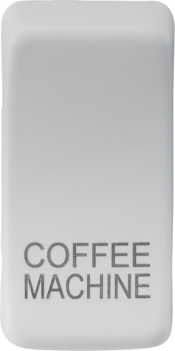 Switch cover "marked COFFEE MACHINE" - matt white