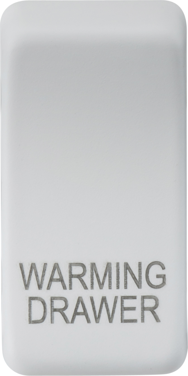Switch cover "marked WARMING DRAWER" - matt white