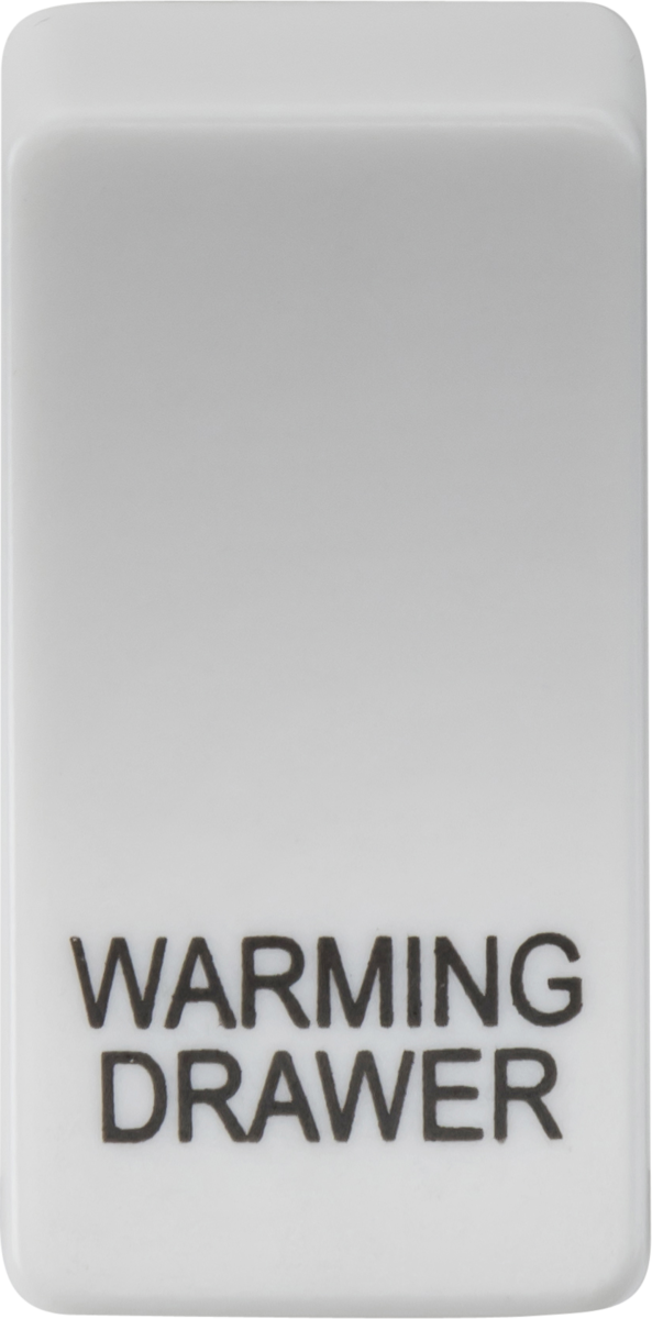 Switch cover "marked WARMING DRAWER" - white