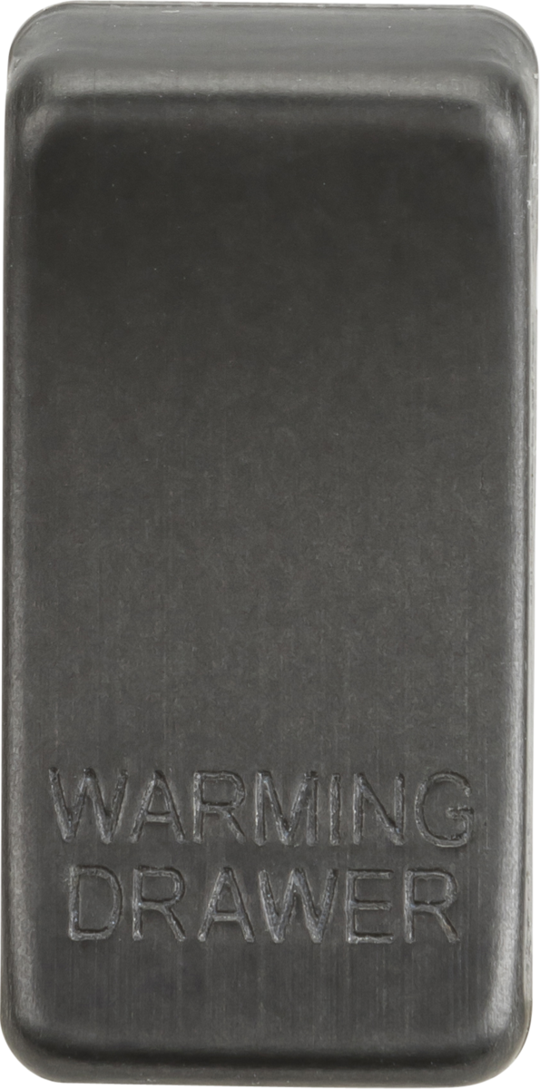 Switch cover "marked WARMING DRAWER" - smoked bronze
