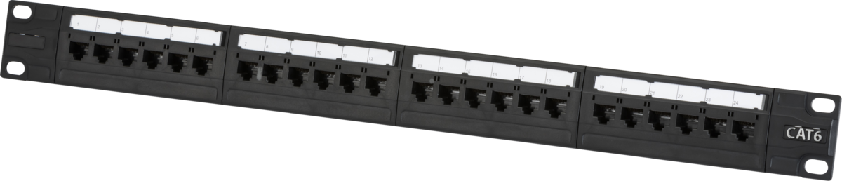 19 inch 1U  UTP CAT6 24-port Patch Panel